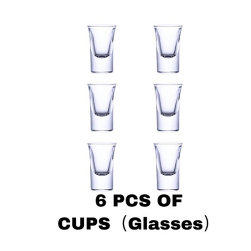 (6pcs Transparent Wine Glass) 6 Shot Glass Dispenser and Holder Liquor Dispenser