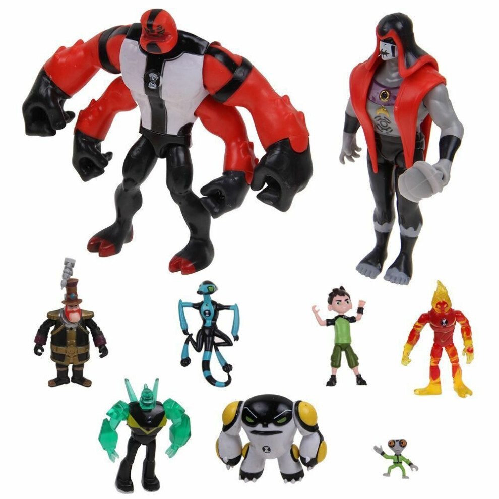 9pcs Ben10 Action Figure Play set Four Arms Toys