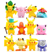 (12pcs) 12pcs Pokemon Figure Pikachu Kids Toy Cake Topper
