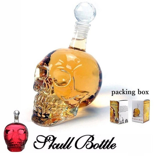 Skull Vodka Bottle Creative Glass Bottle Whiskey 1