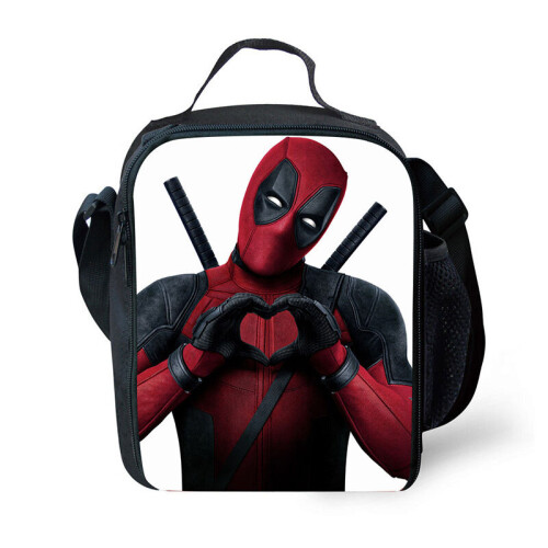 (Heart) Deadpool Student Insulated Messenger Lunch Bag