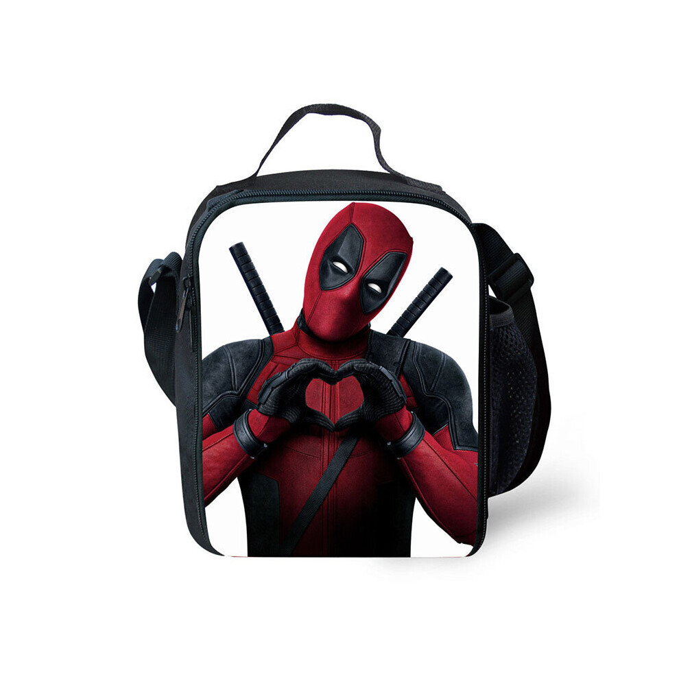 (Heart) Deadpool Student Insulated Messenger Lunch Bag