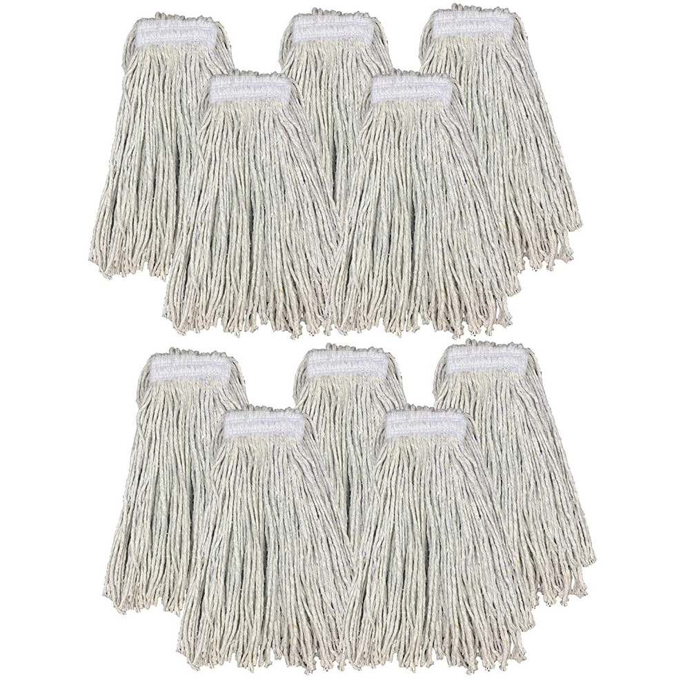 Pack of 10 Kentucky Mop Head- Replacement Mop Heads for Industrial Use