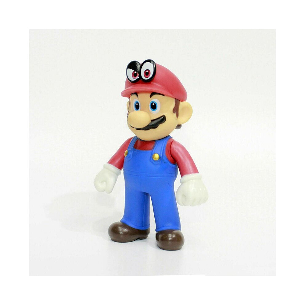 (Odyssey Mario 5'') Super Mario Bros PVC Action Figure Doll Kid Toy