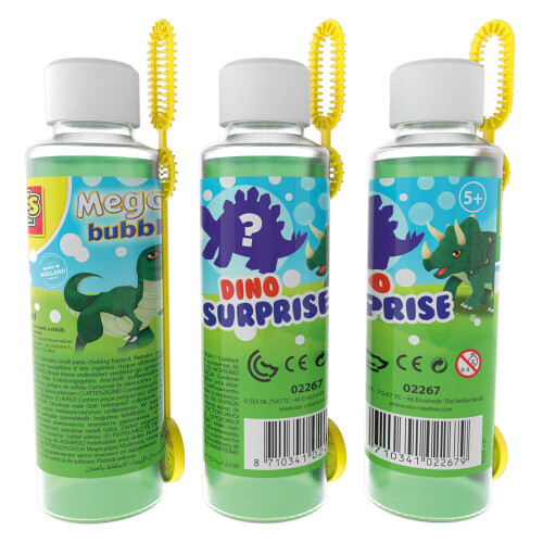 Bolla da soffiare - SES - Mega Bubbles - 200 ml - Dinosurprise - Verde 1
