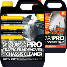 (Traffic Film Remover 1 x 5L & Snow Foam 1 x 5L, Orange) SnowPro Traffic Film Remover & Snow Foam Kits