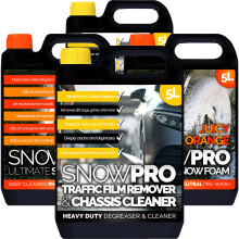 (Traffic Film Remover 2 x 5L & Snow Foam 2 x 5L, Orange) SnowPro Traffic Film Remover & Snow Foam Kits