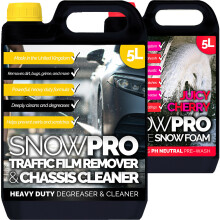 (Traffic Film Remover 1 x 5L & Snow Foam 1 x 5L, Cherry) SnowPro Traffic Film Remover & Snow Foam Kits