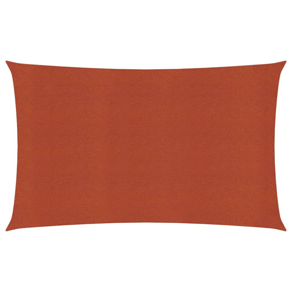 Vidaxl Sunshade Sail 160 G/M² Terracotta 2X5 M Hdpe Balcony Sunscreen Canopy