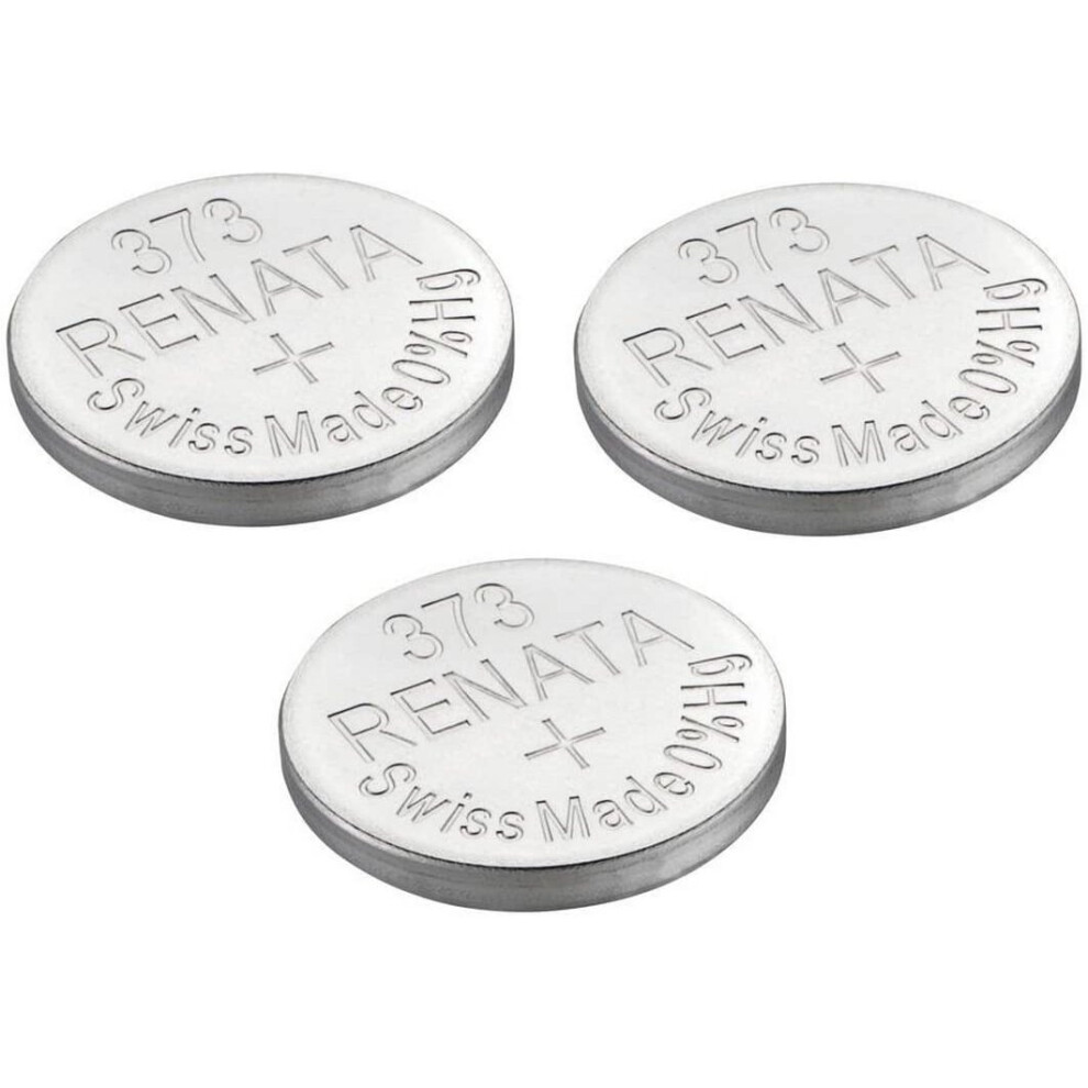 (3 x 373 or SR 916 SW) Renata Single Watch Battery Swiss Made Renata 373 or SR916SW 1.5V