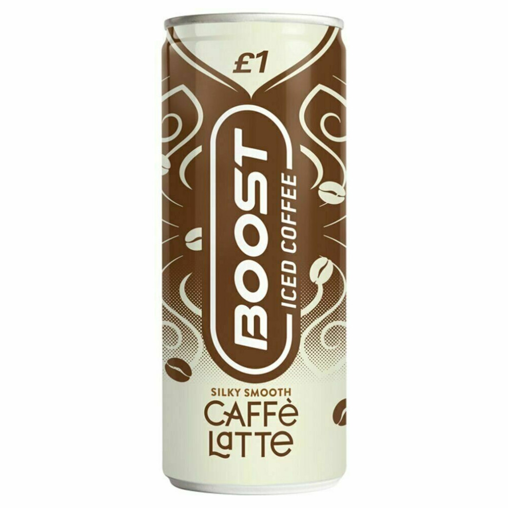 Boost (6X250ml, Caffe Latte) Energy Drink Iced Coffee Latte Espresso