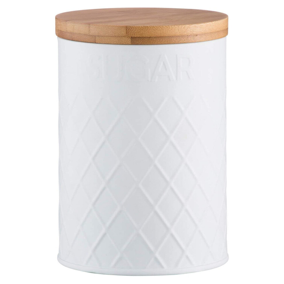 Typhoon Living Stainless Steel Storage Canister Sugar Jar White