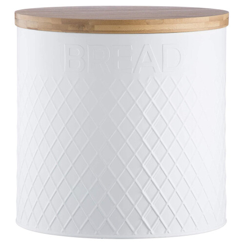 Typhoon Typhoon Living Embossed Bread Bin 26cm White