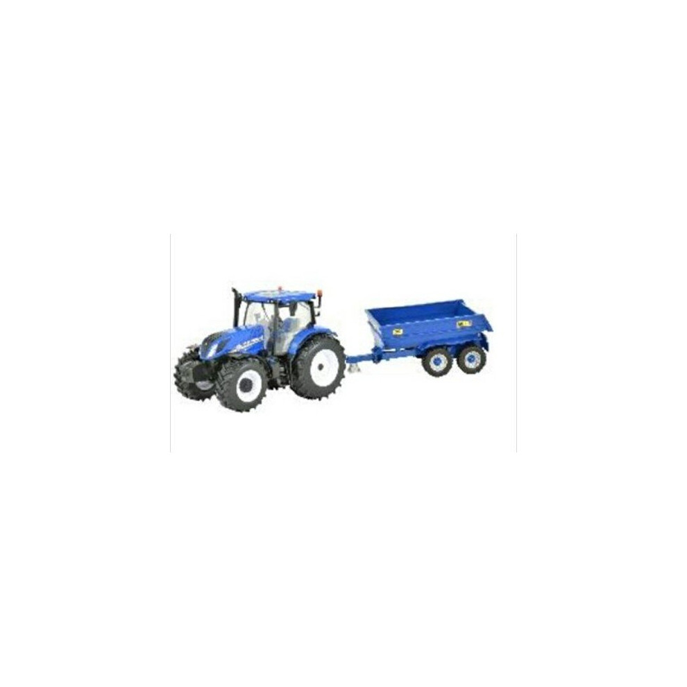 Britains New Holland T6 Tractor With Trailer Play Set - 1:32