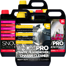 (Traffic Film Remover 2 x 5L & Snow Foam 2 x 5L, Cherry) SnowPro Traffic Film Remover & Snow Foam Kits