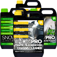 (Traffic Film Remover 2 x 5L & Snow Foam 2 x 5L, Apple) SnowPro Traffic Film Remover & Snow Foam Kits