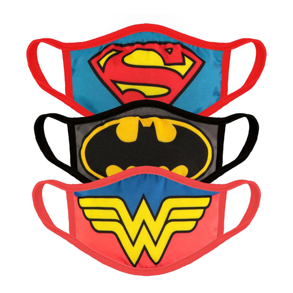 DC Comics Justice League Symbols Face Mask (3-Pack Set)