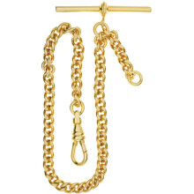 Single Albert Chain for Pocket Watch Finished in Rolled Gold  Gents