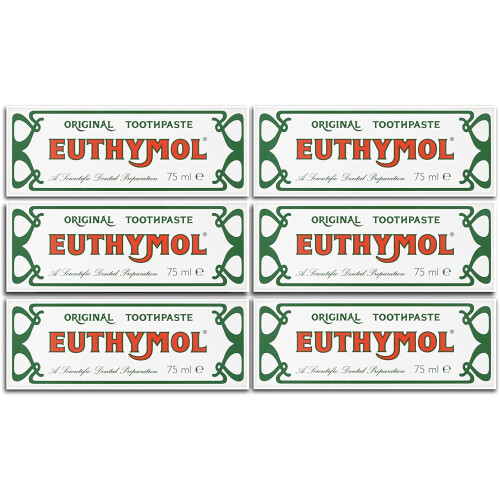 Euthymol Original Toothpaste 75ml (Pack of 6)