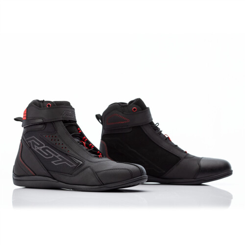 (45, Black / Red) Frontier Motorbike Motorcycle Sports Touring CE Mens Boot