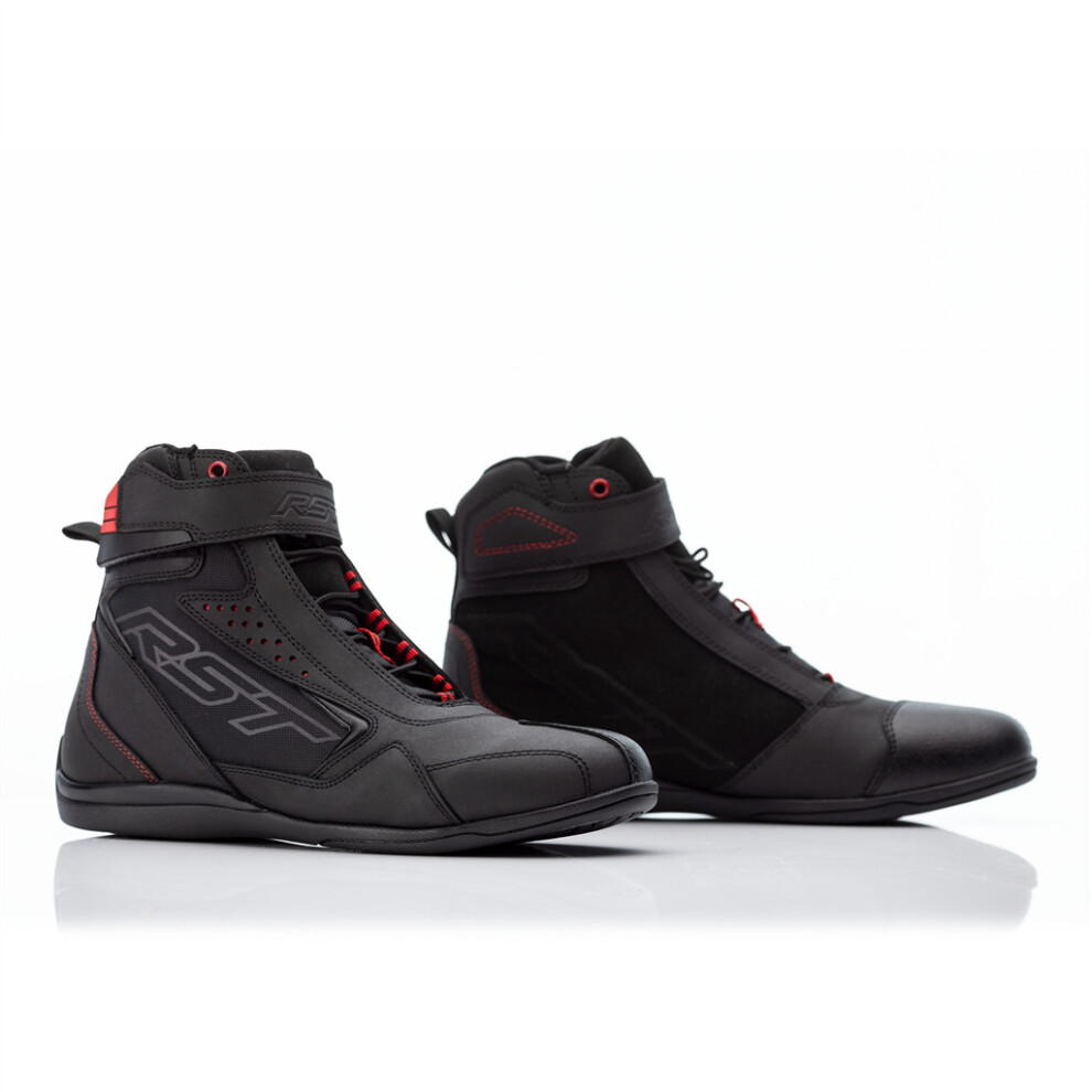 (38, Black / Red) Frontier Motorbike Motorcycle Sports Touring CE Ladies Boot