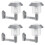 URBN Living (4) 2/4/6/8/10 x Solar Powered LED Wall Light Outdoor 1