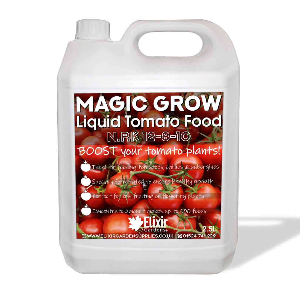 (5 Litres) Elixir Gardens | Magic Grow Balanced Tomato Booster N.P.K 12-8-10