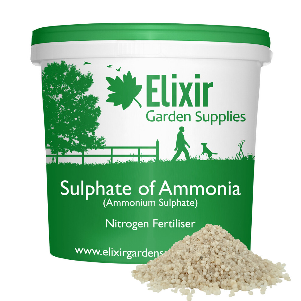 Elixir Garden Supplies (4Kg) Elixir Gardens | Granular Sulphate Of Ammonia Fertiliser Grade 21-0-0 Supplied In Tubs