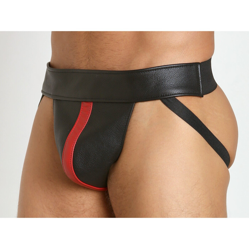 Stallion Lingerie Red (, M) 100% Real Leather Jockstrap Thong Jock Strap Underwear Brief