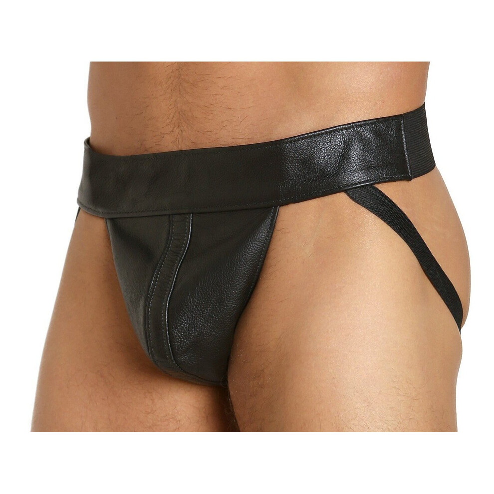 Stallion Lingerie Black (, Xl) 100% Real Leather Jockstrap Thong Jock Strap Underwear Brief