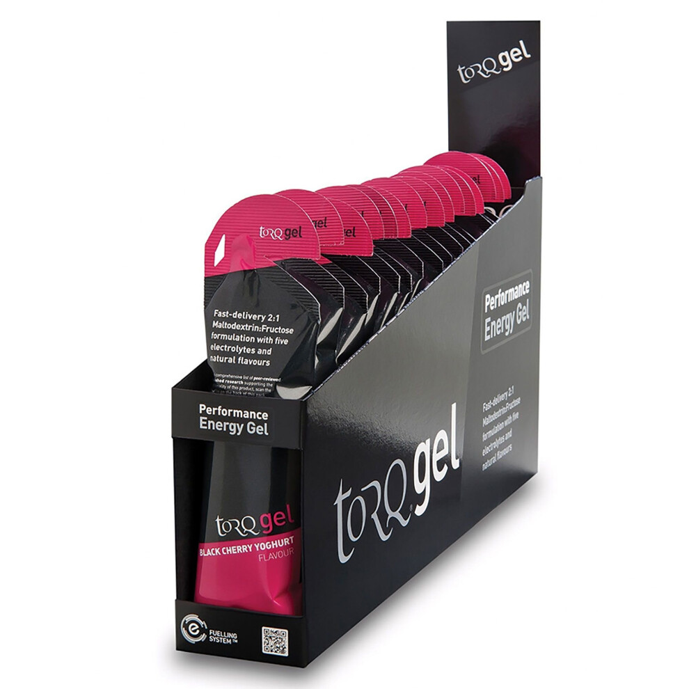 Torq Black Energy Gels - Cherry Yoghurt - Box Of 15