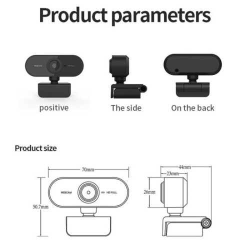 Full HD 1080P Webcam With Microphone Streaming Camera For Mac PC Laptop Home 2