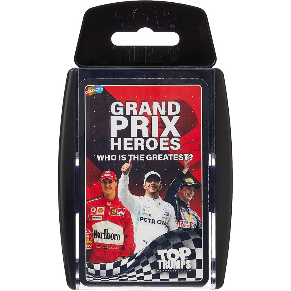 Top Trumps Grand Prix Heroes Card Game Wm01587-En1-6 - Educational Racing Cards For All Ages, Duel To Be The