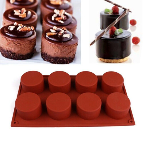 8 Round Silicone Mold Soap Cake Bread DIY Baking