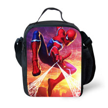 (E) Spiderman Insulated Lunch Bag Kids Thermal Food Bag
