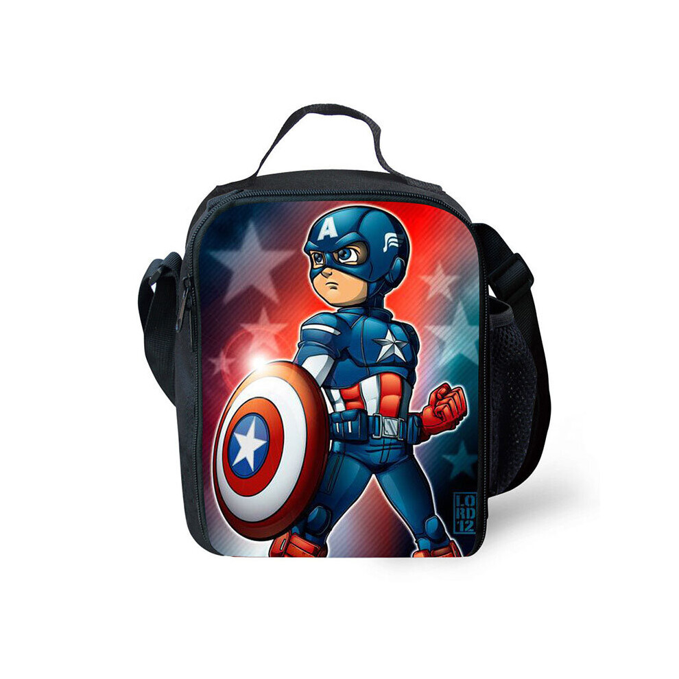 (A) Spiderman Insulated Lunch Bag Kids Thermal Food Bag