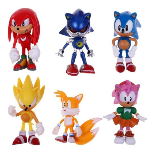 6pcs Sonic the Hedgehog Action Figures Kids Toy