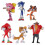 6pcs Sonic the Hedgehog Action Figures Kids Toy 3
