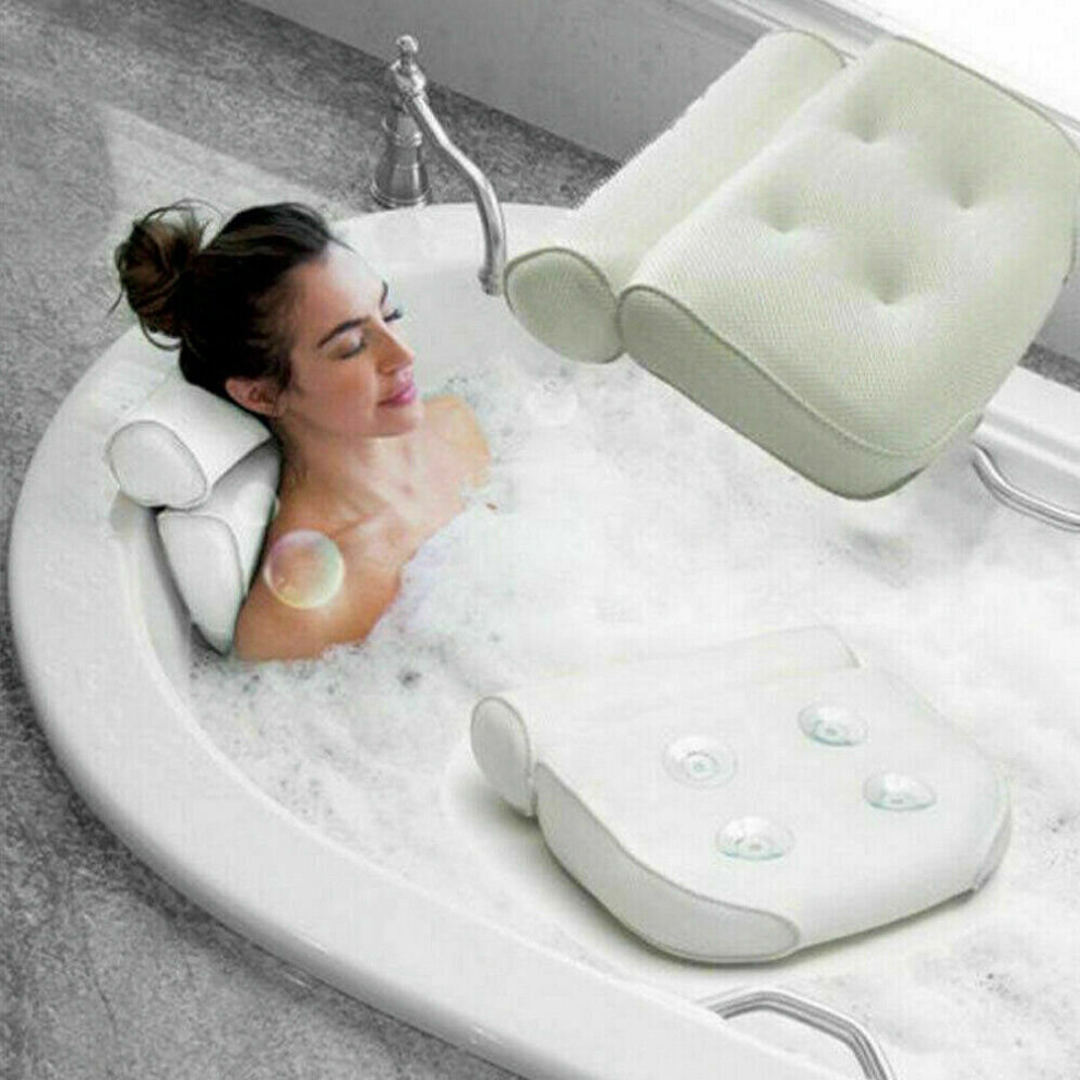 Bath Pillow Soft Thickened Headrest 3D Mesh Spa Bathtub Pillow