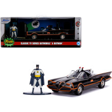 1966 Batmobile with Diecast Batman Figurine - 1/32 Scale DC Comics Hollywood Rides, Jada 31703
