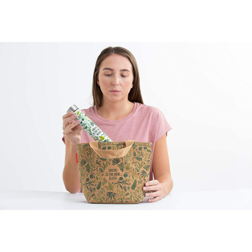 Typhoon Typhoon Cork Lunch Bag with Green is New Black Design 1