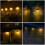 (Warm White) 4x Super Bright LED Solar Powered Wall Light 7