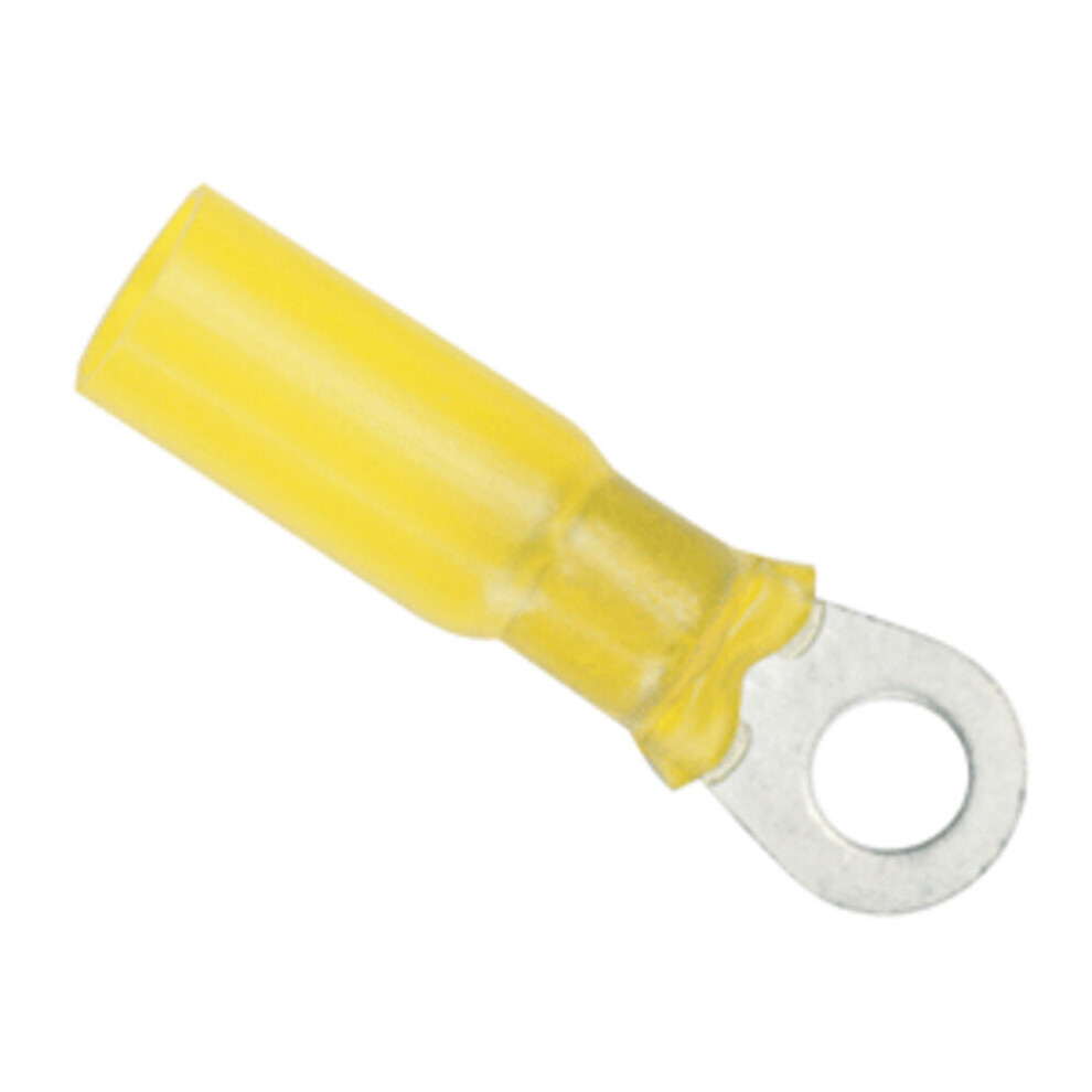 Ancor 12-10 Gauge - 1/4" Heat Shrink Ring Terminal - 100-Pack 091887316131