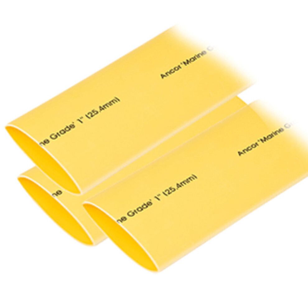 Ancor Heat Shrink Tubing 1" x 12" - Yellow - 3 Pieces-image-OPC-P7C5MYG-NEW