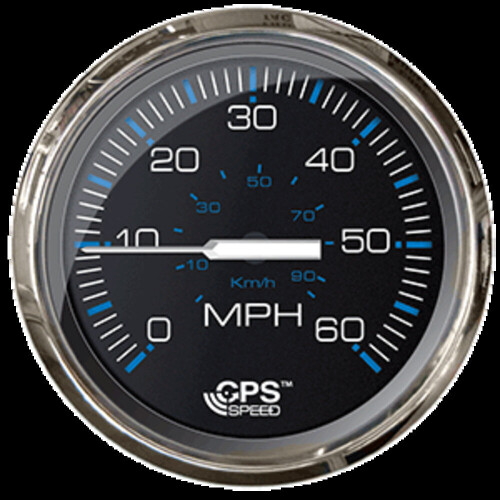 Faria Chesepeake Black 4" Studded Speedometer - 60MPH (GPS)
