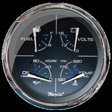 Faria Chesapeake Black 5" Multifunction Gauge