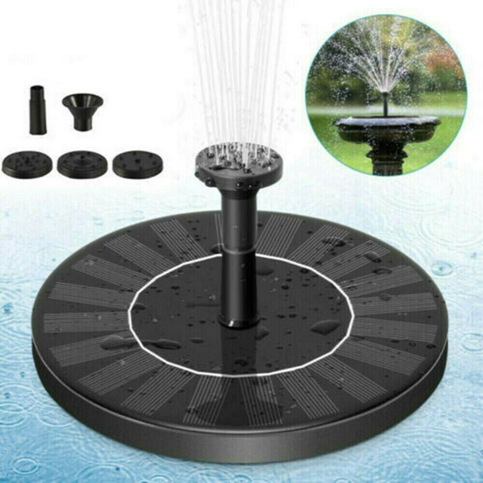 Solar Powered Floating Pump Water Fountain Birdbath Home Pool Garden