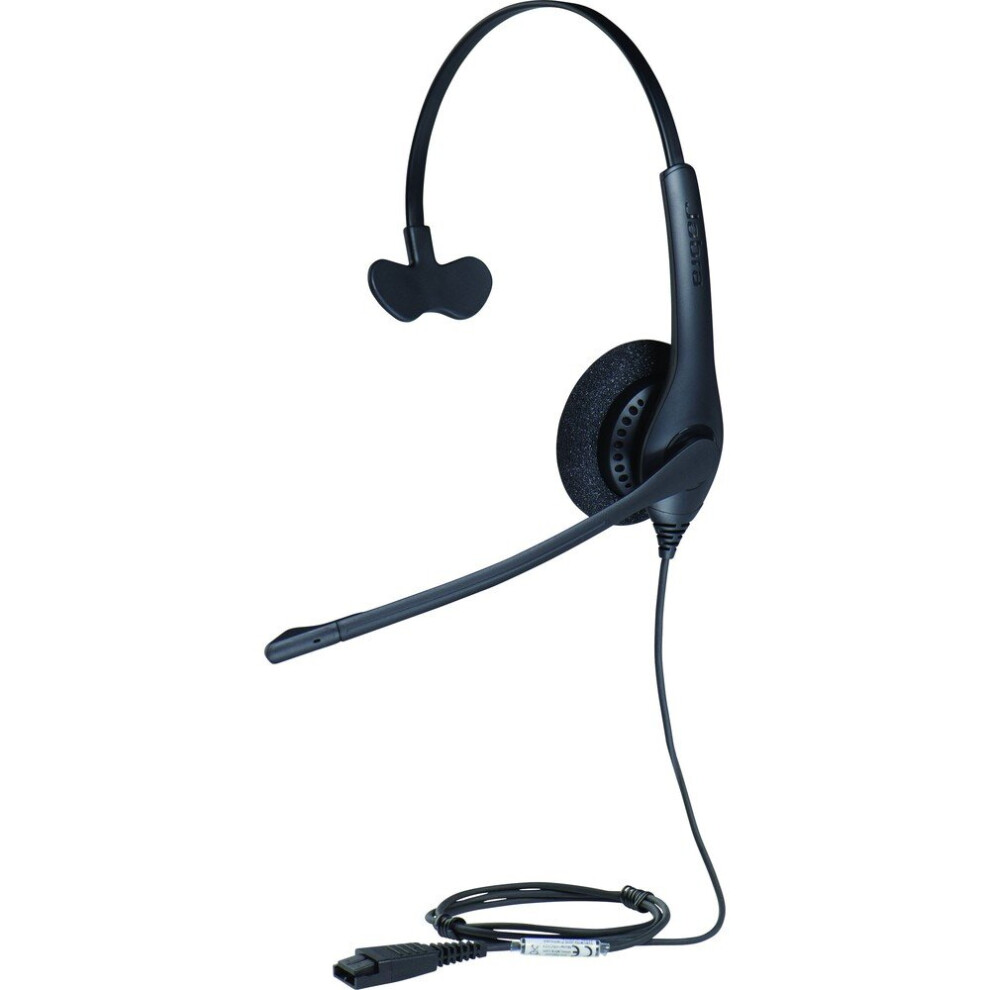 Jabra 1513-0157 BIZ 1500 Headset - Mono - Quick Disconnect - Wired - 300 Ohm - 20 Hz - 4.50 kHz - Over-the-head - Monaural - Supra-aural - 3.12 ft Cab