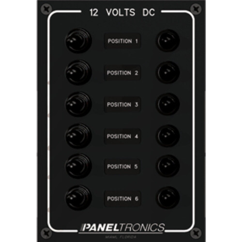 Paneltronics Dc 6 Position Toggle Switch With Circuit