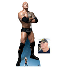 The Rock Dwayne Johnson Lifesize Cardboard Cutout Official WWE Arms Crossed 195cm x 74cm, Includes Mini Cutout and 25x20cm Star Photo